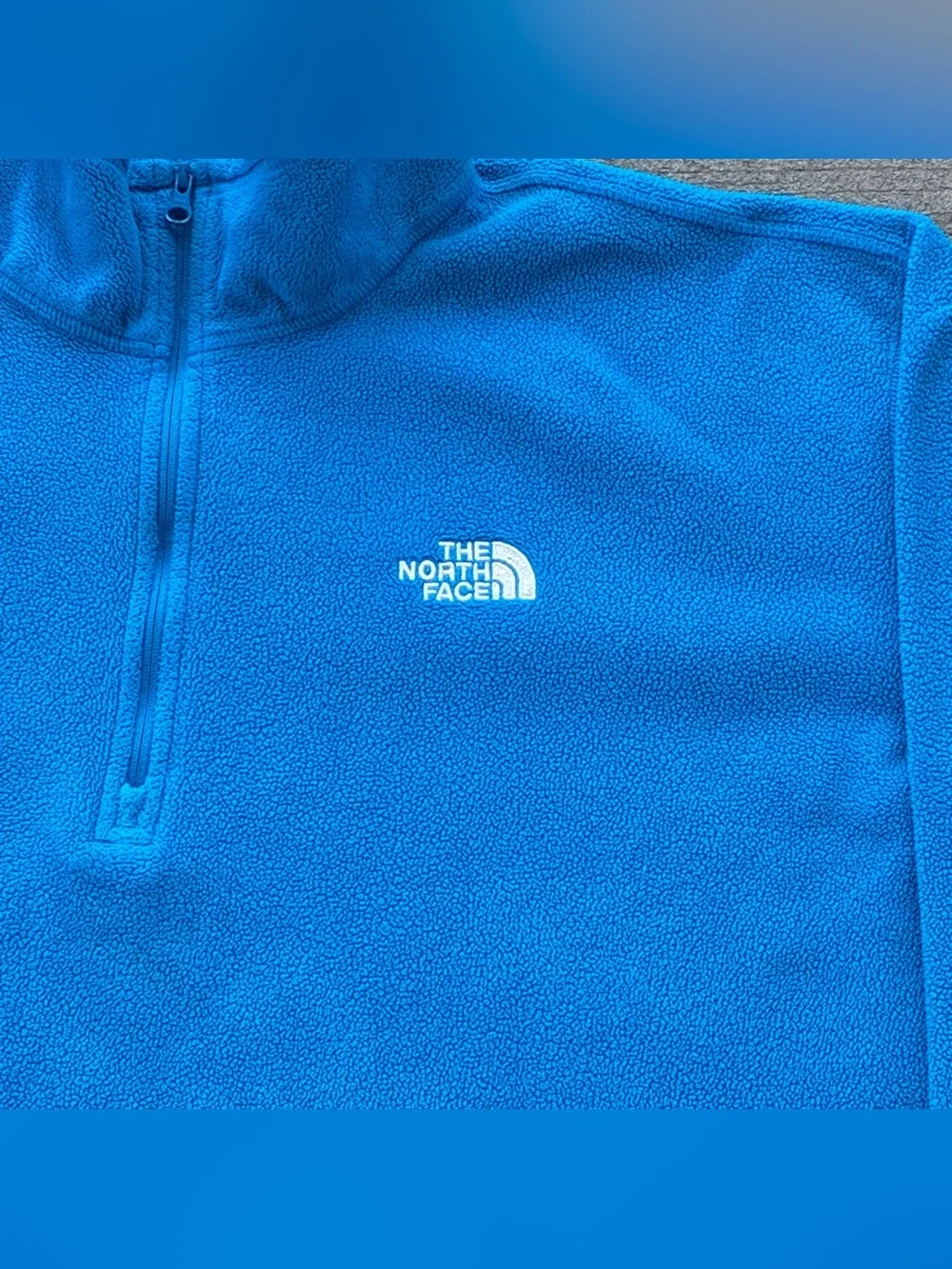 The North Face Quarter Zip Fleece Pullover Jacket Blue Men's XL Outdoor